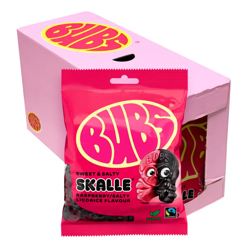 BUBS Jordbær Vanille ovaler 90g 12 stk. Storpakke