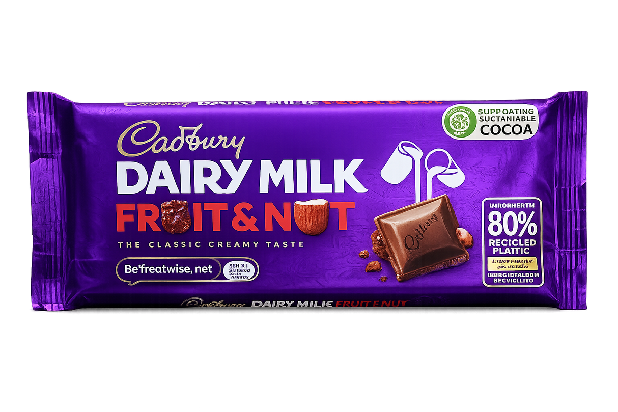 Cadbury Dairy Milk Fruit & Nødder 180g