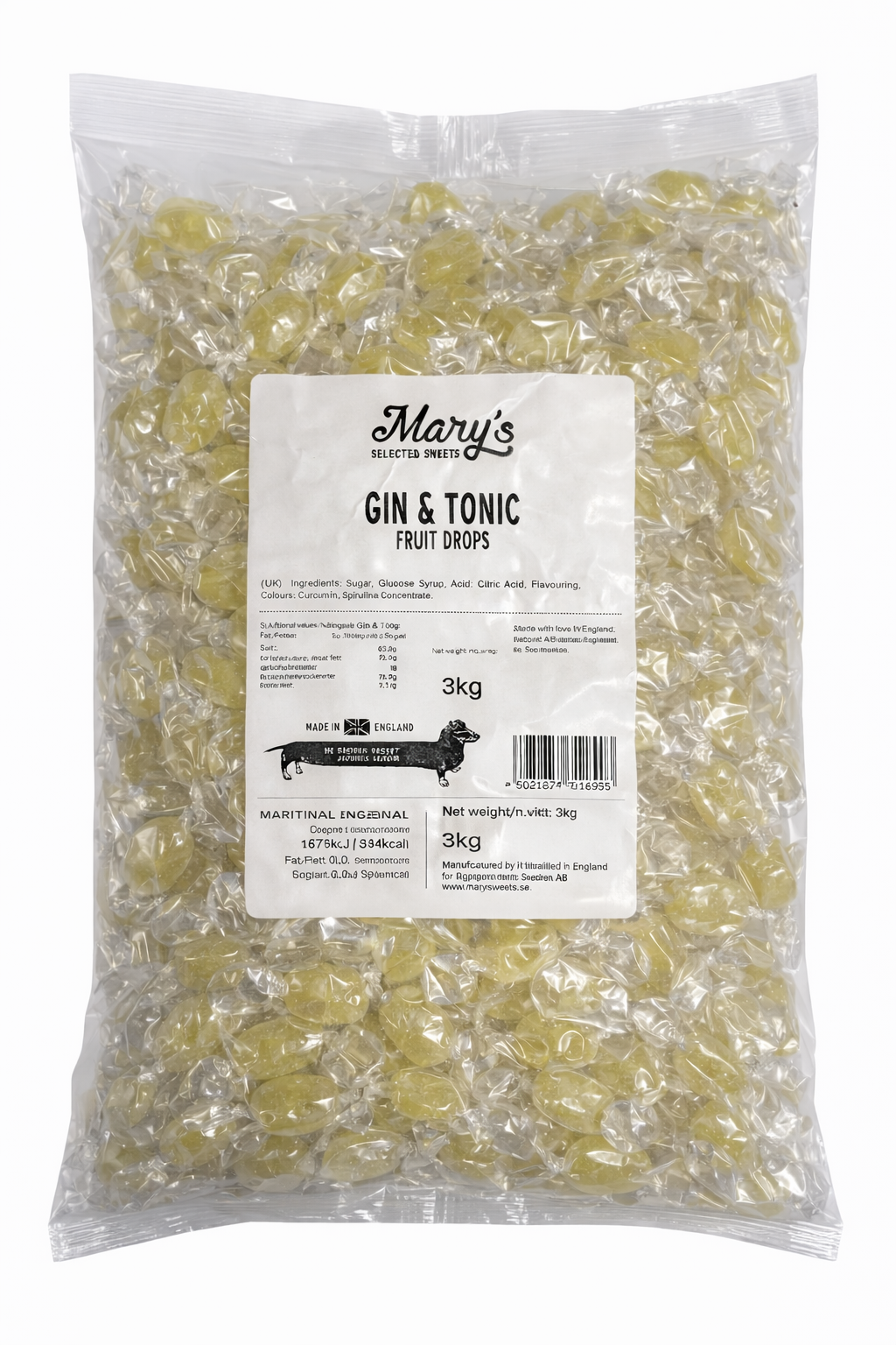 Gin & Tonic Fruit Drops 3kg Mary’s