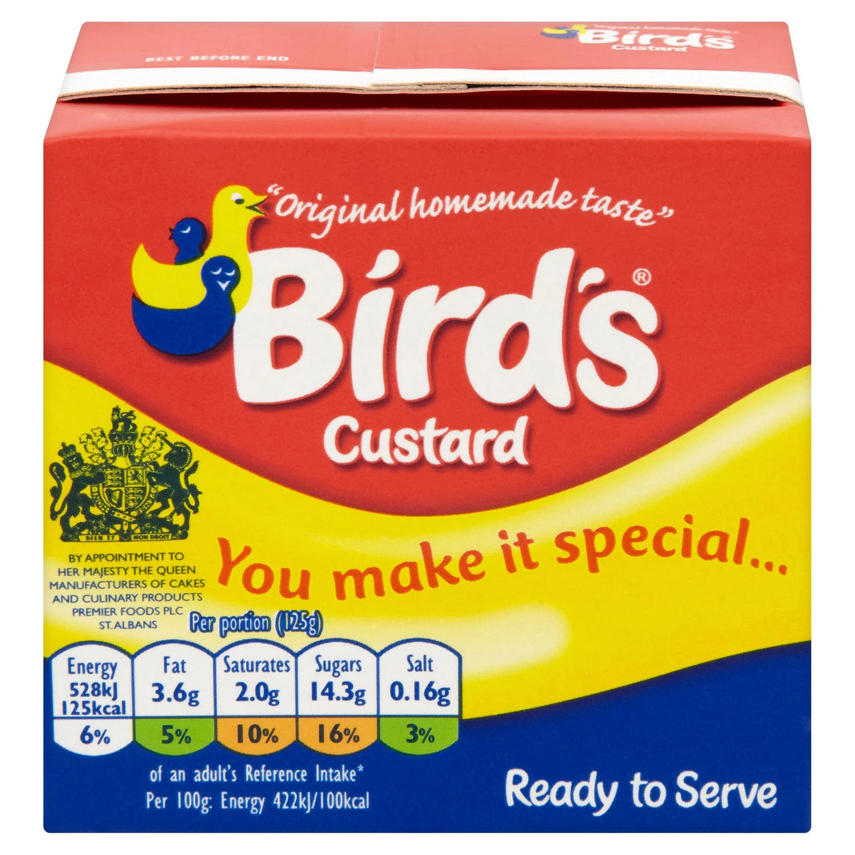 Birds Original Custard Ready To Serve 500g (Bf2027-07-31)