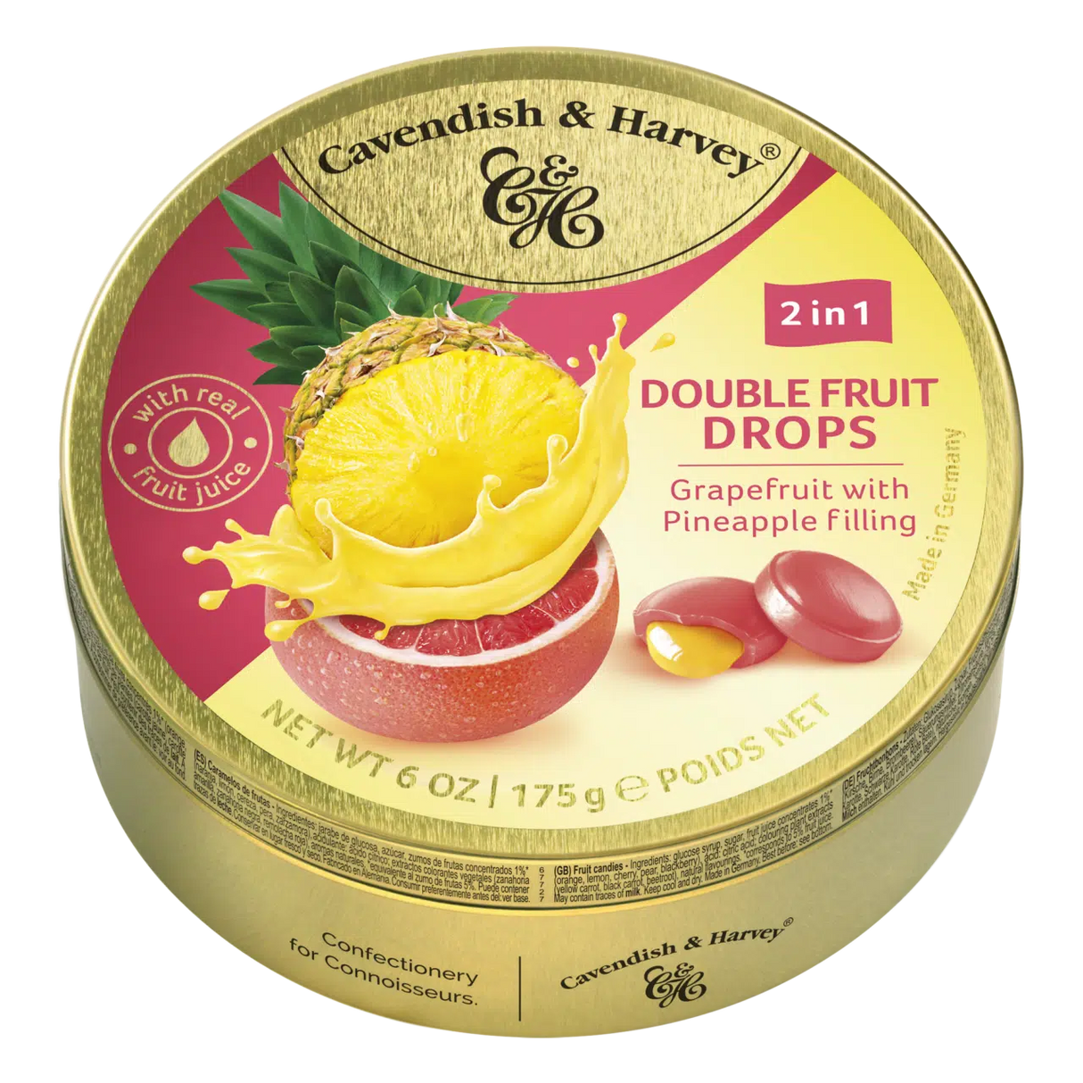 Cavendish Grapefrugt Ananasdråber fyldt 175g