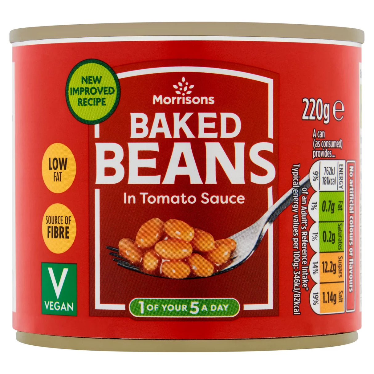 Morrisons bagte bønner 220g