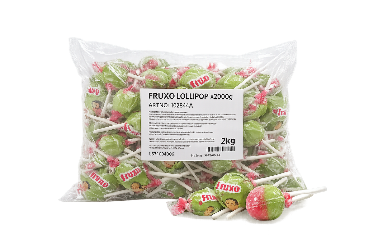 Malaco Fruxo Lollipop 2 kg Godis Klubba Lösvikt