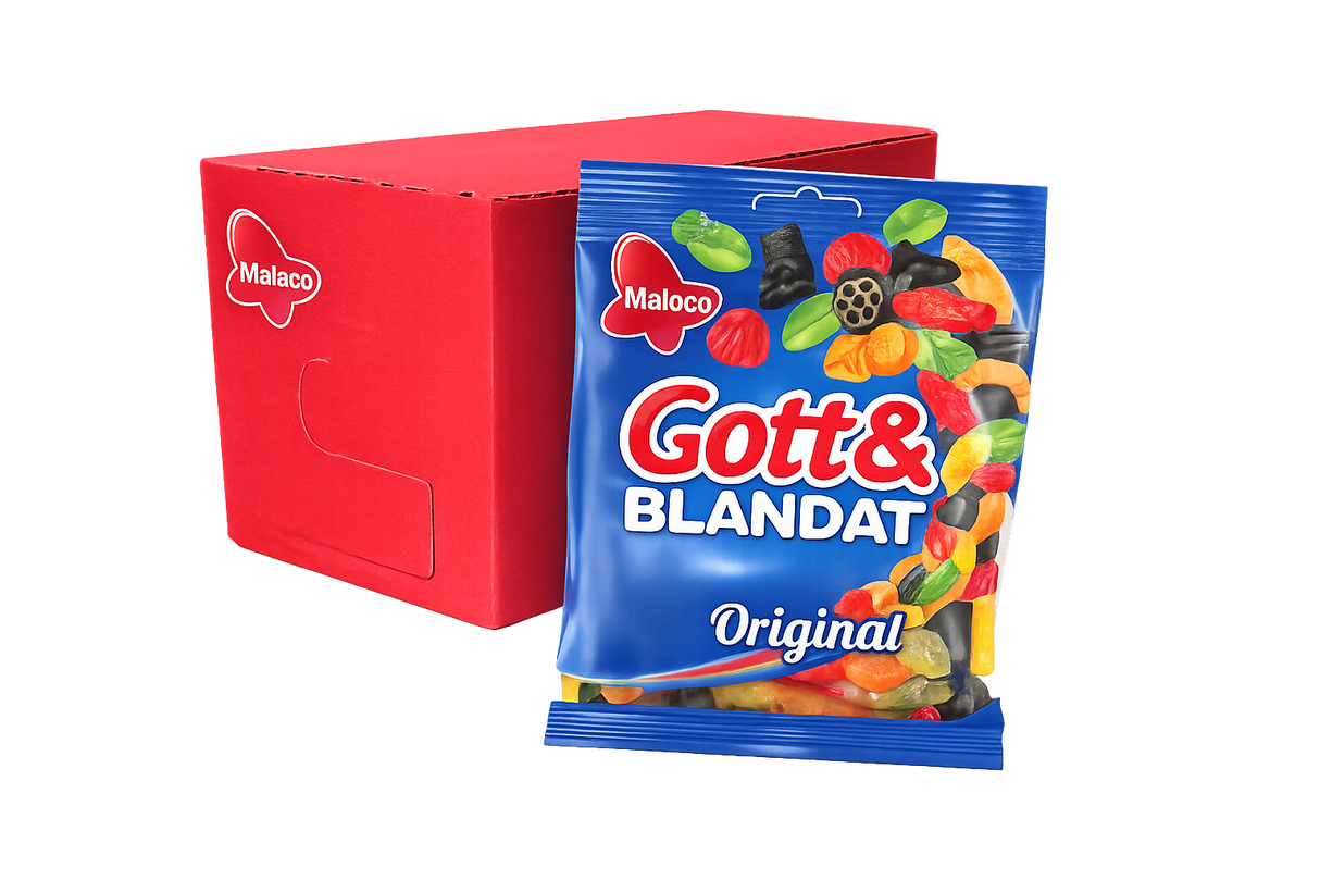 Gott &amp; Blandat 36st x 160g, Hel kartong Storpack 