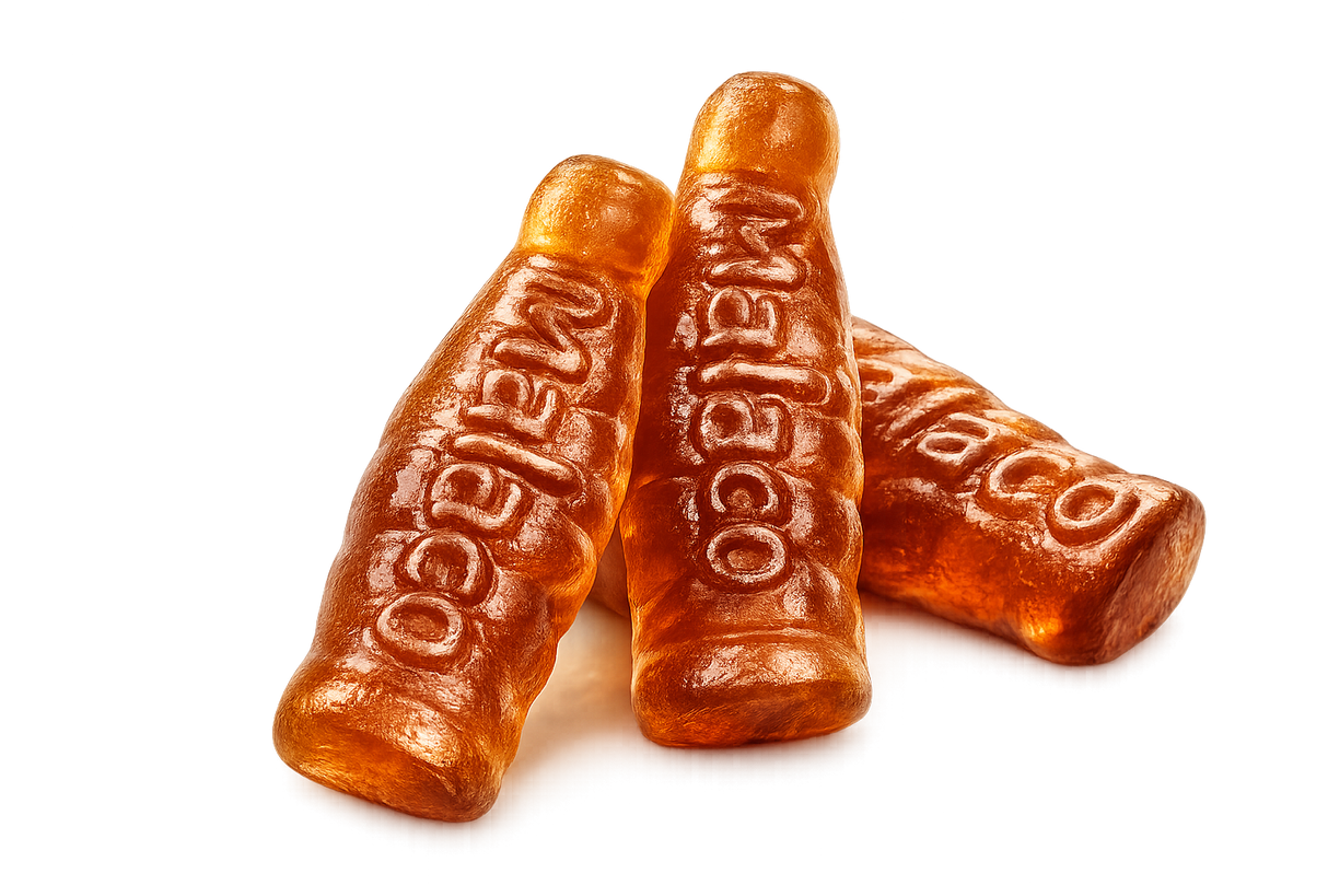Colaflaskor store 1500g Malaco Storpack