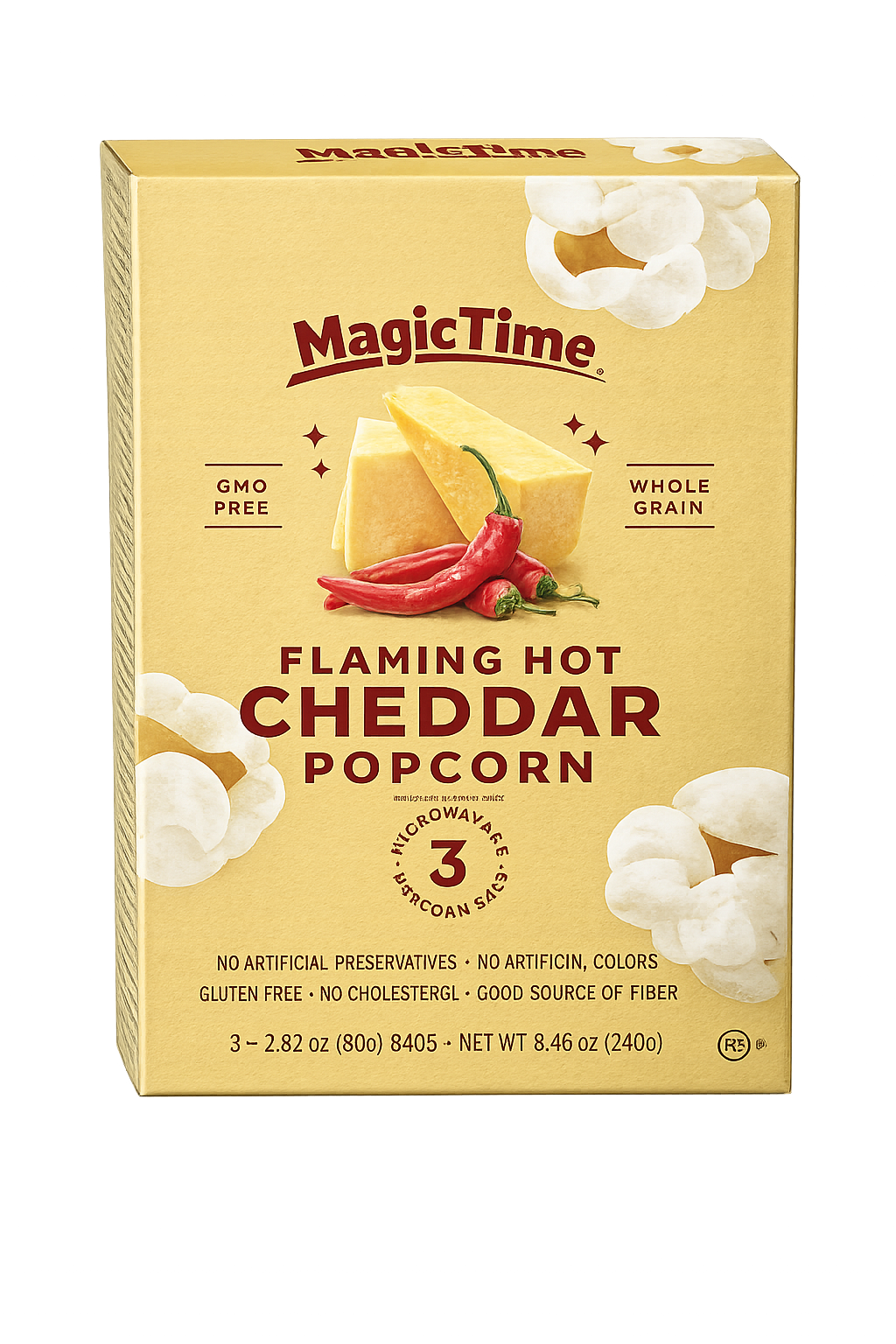 Magictime Flaming Hot Cheddar Popcorn 240g (Bf 2026-02-28)