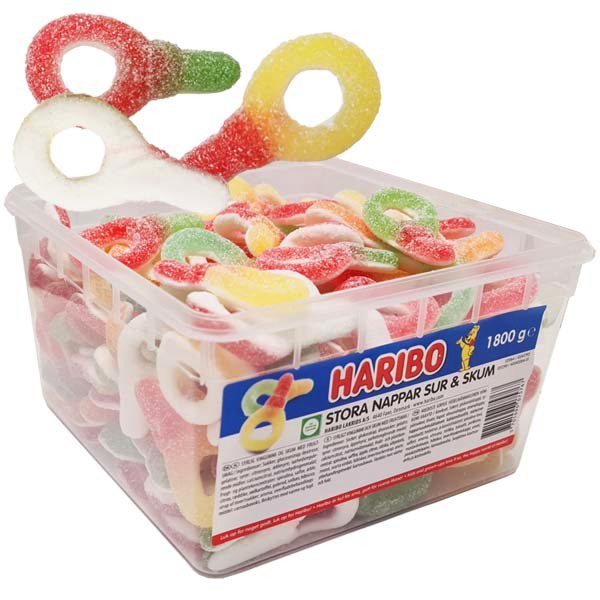 Stora Nappar Sur &amp; Skum 1,8kg Haribo Storpack
