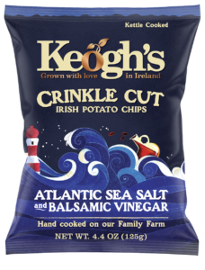 Keoghs Crinkle Cut havsalt og balsameddike 125 g