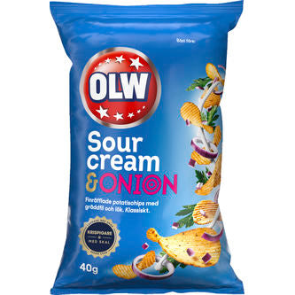 OLW Sourcream &amp; Onion 40g 20st Storpack