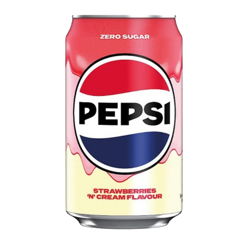 Pepsi Jordbær og Flødesoda Zero 330ml